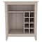 Tuhome Essential Bar Cabinet, One Open Shelf, Six Built-in Wine Rack, One Drawer, Light Gray BLZ6716 - alternate 3